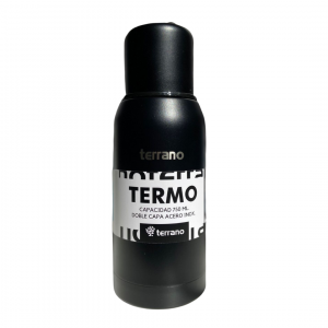 Termo Terrano Acero Inox doble 750ml Negro Opaco